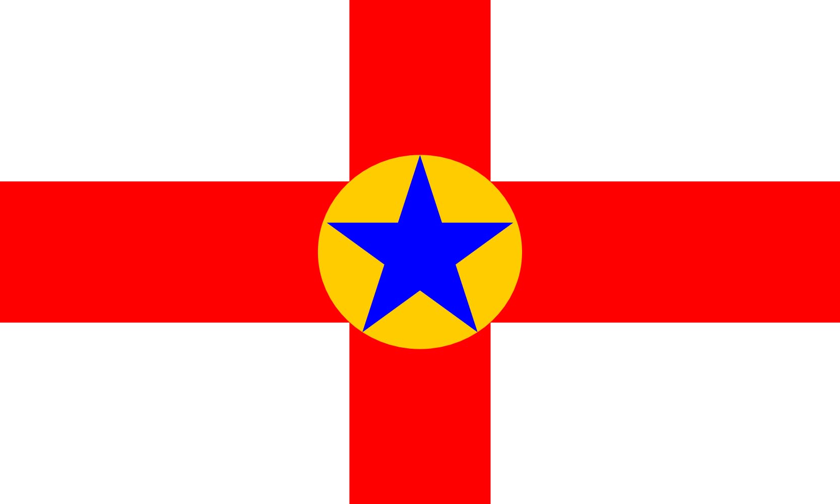 Drapeau Large Mosta 1993-2007 de format paysage avec une surface de 1.35m²