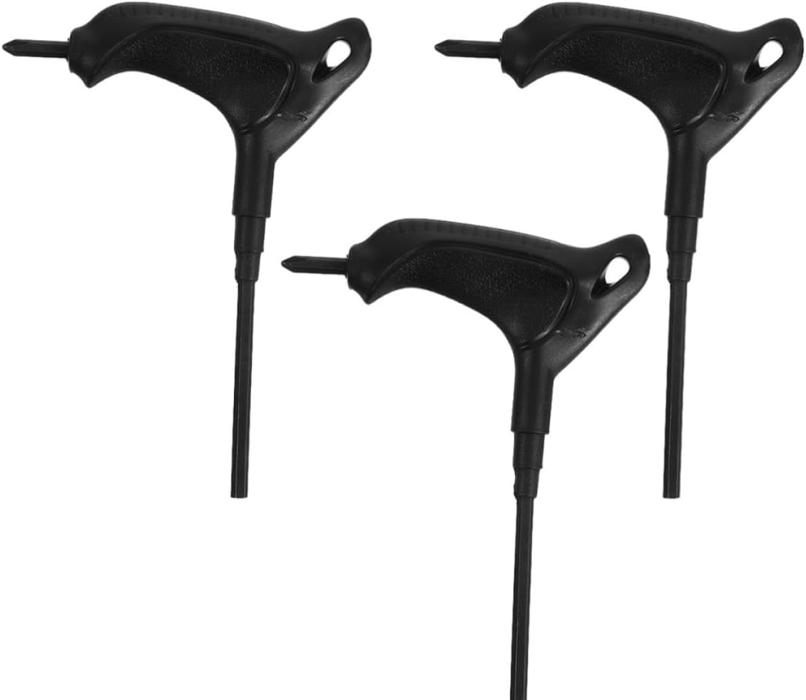 5pcs Roller Hockey Skate Wrench T-Shaped Tool with Comfortable PVC Grip for Skateboards and Skate Screws Maintenance in Professional Skating Environments 4mm