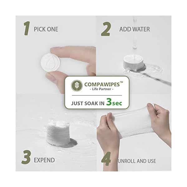 Toilettenpapier Tabletten komprimierte Handtücher – Wiederverwendbare Toilettentücher Camping Toilettenpapier… – Bild 7