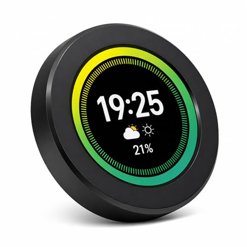 Image of ESP32 Rotary Display 480x480-2.1 Inch HMI IPS Round Knob Touch Display Development Board, 2.4G WiFi and BLE Capacitive Touch Screen Compatible with Arduino IDE and The LVGL Library, Black