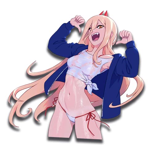 Higimono 5.1" For Power Sexy Anime Car Decals Bumper Stickers Motorcycle Windshield Car Accessories Waterproof #TOP5