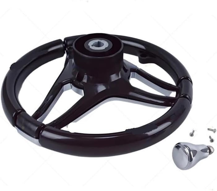 Marine Stainless Steel Steering Fit For Boats Yachts Pontoon Boats Outboard Black
