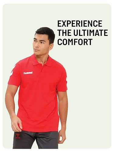 Image of hummel Go Cotton Logo T-Shirt 2.0 | Comfortable | Breathable Fabric | Durable | for Everyday Use | Ideal for Yoga or Gym | Cotton T-Shirt for Men