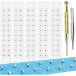 Ear Seeds Acupuncture Kit - 100 Pieces - Acupressure with Ears Seed, with Bonus Free Chart and Brass Acupressure Probe - for Balance & Wellness (Gold-100pcs)