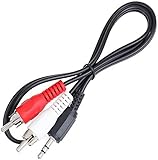 duskhoot 3.3ft 1m AUX in Audio Line in Cable to 2RCA Cord for Hosa CMR-203 CMR-203R CMR-206 CMR-206R CMR-210 CMR-215 CMR-225 3.5 mm TRS to Dual RCA Stereo Breakout Cable