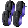 Etpark Répulsif Ultrason Souris et Rats 4 Pack,Puissant Ultrasonique Contre Les Nuisibles for Anti Mouse Rats Rongeurs Araignée and Other Pests Efectively(Noir)