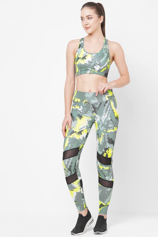 Image of Women's JUST-Dry 7 /8 DIGI CAMO Printed MESH Tights