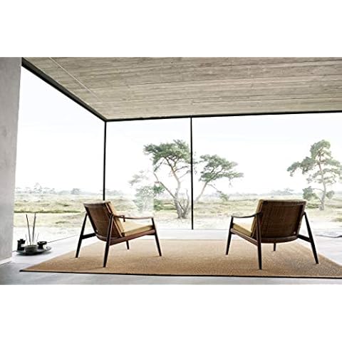 Weconhome Basics Vegan Sisal Rug - Runner for Living Room, Hallway, Bedroom, Kitchen ANSGAR (80 x 150 cm, Natural Beige) Cover