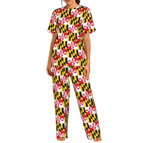 Pyjama doux femme motif Maryland pour des nuits sereines et un réveil tout en douceur