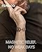 Feraco 3X Strength Copper Magnetic Cross Bracelet for Men - 99.99% Pure Copper with 3800 Gauss Magnets,Gifts for Him