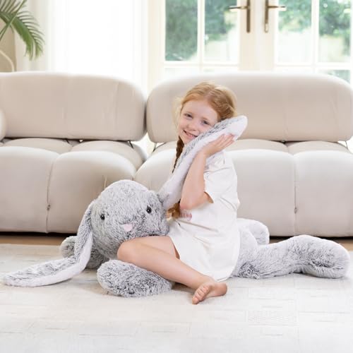 Image of BENINY 31 Inch Large Bunny Stuffed Animal, Giant Easter Rabbit Plush Toy, Big Soft Cuddly Bunny Pillow Gift for Girls, Boys, Kids, Birthday and Christmas