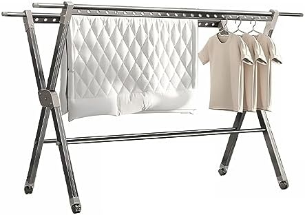 Foldable Space-Saving Clothes Rack Floor-Standing Clothes Rack Tripod,Clothes Drying Rack Tripod Portable Foldable Space Saving Laundry Drying Rack，Collapsible Retractable Laundry Drying Rac