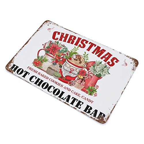 Plaque en métal de Noël style rétro et durable 30,5 x 45,7 cm