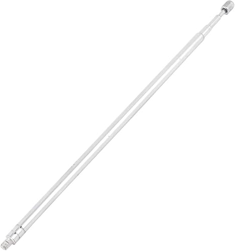 uxcell Antena telescópica de 4 secciones de 16.9 in para TV RC Controller FM AM Radio, antena telescópica universal de repuesto para radio, TV y