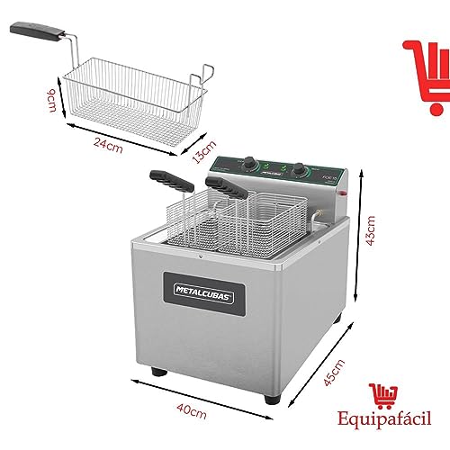 Fritadeira Elétrica de Mesa Zona Fria de Óleo FOE 15M 8000 Watts Metalcubas 220v