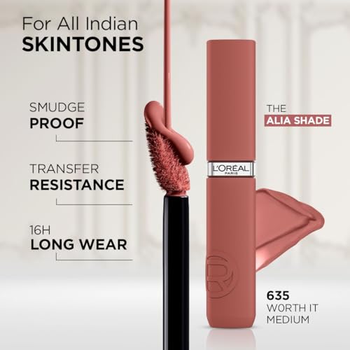 Image of L'Oreal Paris You're Worth it Gift Box - Liquid Lipstick 635 and Hair Serum 30ml