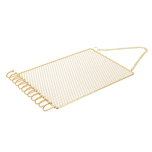 VALICLUD Estante de joyería de pared colgador de joyas libro de almacenamiento de joyas jewelry organizer organizador bisuteria titular de la joyería colgante colgador de pendientes Golden