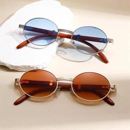 Sunglasses Uv400 Protection | Round Men Metal Rim Shades | Candy-colored Lens for Outdoor Sports & Driving2