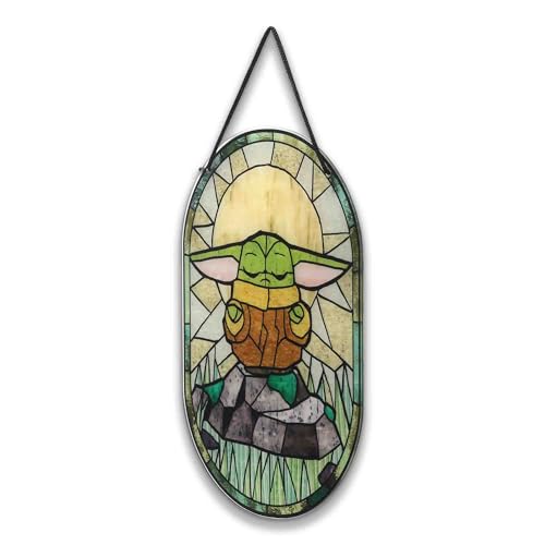 Open Road Brands Disney Star Wars Grogu Hanging Acrylic Wall Decor - Cute Mandalorian Sign for Bedroom or Movie Room