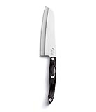 Cutco Cutlery Model 1766 Santoku Knife 70 High Carbon Stainless Straight Edge Blade56 Classic Brown Handle (sometimes Called black) In Factory-sealed Plastic Bag