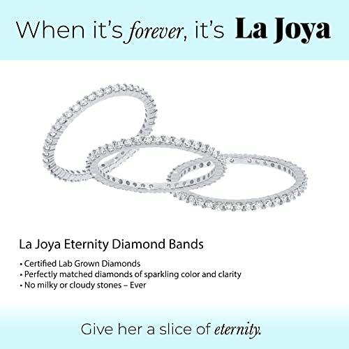 La Joya 1 Ct Tw Certified Lab Grown Eternity Diamond Band For Women | Sparkling 10K White Gold Marriage Rings, White Gold Stacking Ring And Diamond Anniversary Ring | Ring Size 6.5 #TOP2