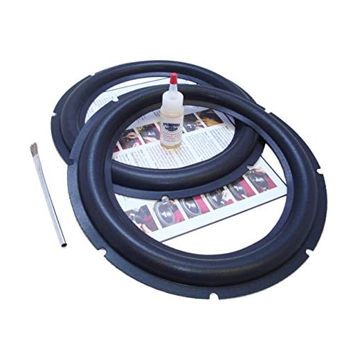 Springfield Speaker 12" Subwoofer Foam Surround Repair Kit - 2 Speaker Kit - Compatible with Rockford Fosgate Punch, HE2, RFP 3412 3812-12 Inch