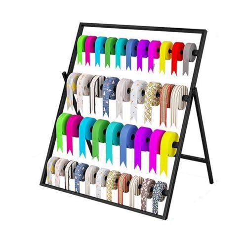 Support de rangement pour rubans étagère métal 4 niveaux table
