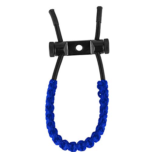 Zer One 1Pc Archery Wrist Sling,Adjustable Durable Leather Braided Cord Rope For Compound Bow (Blue) #TOP5
