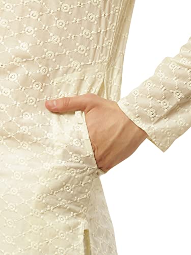 Image of Jompers Men's Embroidered Straight Kurta Pyjama Set.