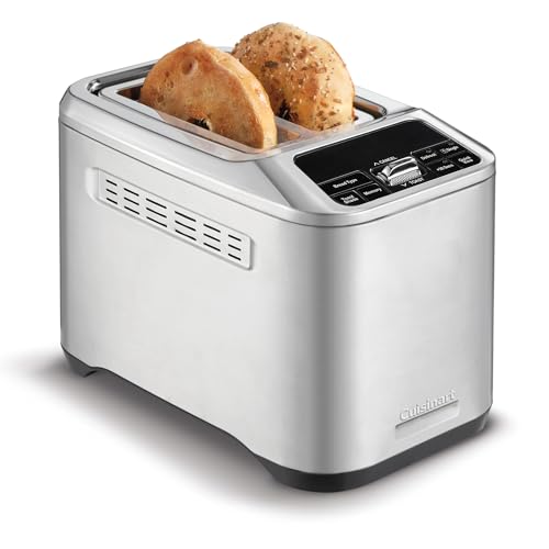 Cuisinart Smart Elite 2-Scheiben-Toaster | Extra-lange Schlitze für Artisan-Brote | Speichern Sie Ihre Toast-Vorlieben | High-Lift QuickView™ | Bagel-, Einzel-Scheiben- & Auftau-Funktion | +30 Sek.