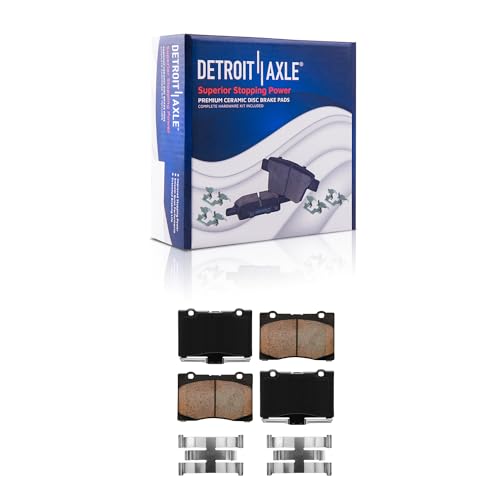 Image of Detroit Axle - Brake Kit for 2005-2012 RL 2006 2007 2008 2009 2010 2011 Drilled & Slotted Brake Rotors Ceramic Brakes Pads Front Rear Replacement