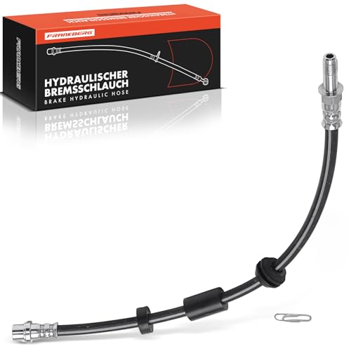 Frankberg 1x Brake Hose Brake Hydraulic Hose Front Axle Left Right Compatible with V50 545 1.8L 2.0L 2.5L 2004-2010 C30 1.6L-2.5L 2006-2012 Replace# 30714410