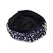 Bling Beret Hats for Women Color Paris Artist Cap Fashionable Ladies Sparkle Shining French Style Beanie Beret (Blue 01)