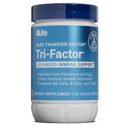 4Life Transfer Factor Tri-Factor Formula - Immune System Support with Extracts of Cow Colostrum and Chicken Egg Yolk - 60 Capsules