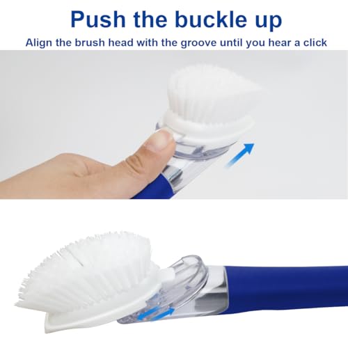 Image of CELOX Dish Brush with Soap Dispenser, Soap Dispensing Brush with Handle
