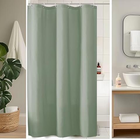 OVZME Zora Sage Green Shower Curtain Cover