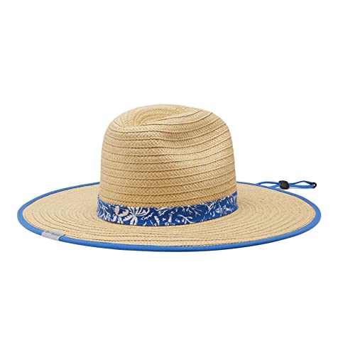 Columbia Unisex Pfg Baha Straw Hat, Vivid Blue Kona Print, Small/Medium #TOP1