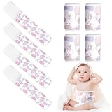 FAMJOALE 4Pcs Baby Infant Umbilical Cord Belly Bands Cartoon Cotton Soft Baby Belly Belt, Adjustable Newborn Belly Button Wrap, Baby Tummy Wrap for Protection, Baby Gifts for 0 to 12 Months(Hedgehog)