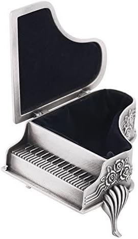 Piano Jewellery Box Handcraft Antique Metal Wedding Jewelry Box Storage Organizer Gift Box for Girls Ladies Women