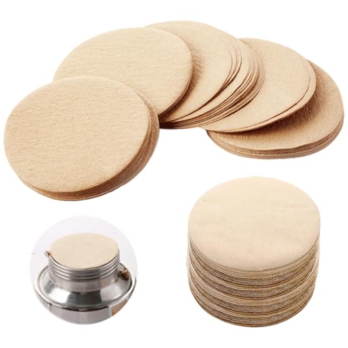 BEPSYOM 300 unidades de filtros de café de papel sin blanquear, filtro natural para cafetera espresso y moka (64 mm redondo)