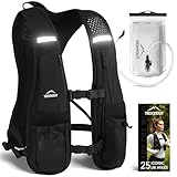 TREKKOUT Running Vest and Bladder | Adjustable Lightweight Hydration Vest with 5L Water Backpack for Men and Women | Breathable Mesh, Reflective, Multiple Pockets | Trail Running, Marathon, Hiking
