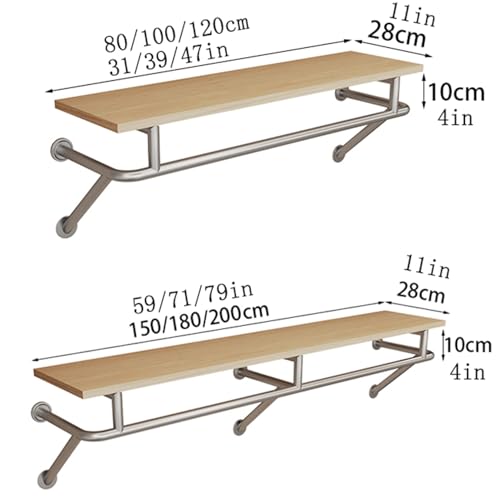 Perchero de pared para dormitorio organizador de ropa flotante 3