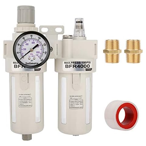 Solimeta Air Filter Regulator Lubricator Combo BFC4000 1/2" NPT Cover