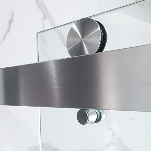 Woodbridge Sdd6062-C Frameless Bathtub Shower Doors 56-60" Width X 62" Height With 3/8"(10Mm) Clear Tempered Glass, 2 Ways Opening & Double Sliding In Polished Chrome Finish #TOP7