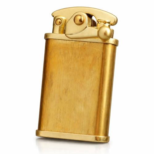 Encendedor Vintage Metal Oro Soft Flame Compacto