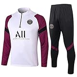 Mosut Paris Fußball Trainingsanzug Herren Anzug Jogginganzug，Sportanzug Laufanzug Anzüge & Sakkos Für,FußballuniformenTrainingsuniformen Saint Germain Anzug,Weste Damen(D,S)
