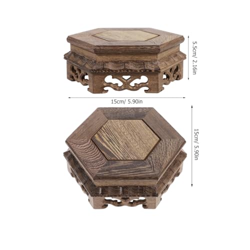 Présentoir en bois antique pot de fleurs rustique intérieur OUNONA