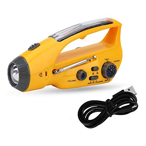 Solar-Handkurbel Manueller Stromgenerator LED-Taschenlampe Funktionelle 3 in 1 Notladegerät Camping Lampe Hand Für Camping Wandern