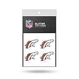 NFL Denver Broncos Glitter Tattoo, set of 4