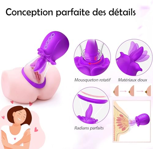 Glanvoo Vibratorensets für frauen AI-Sync Vibrator,Sex Spielzeug für Die Frau Zunge Vibration für Frauen mit 3Saugstärken 7Leckenmodus,Dildo Sex Toys Sexspielzeug für Paare Extrem Sex